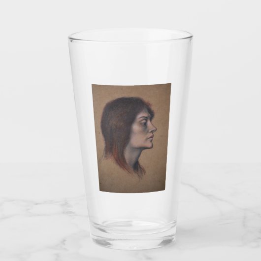 女性頭部の勉強（Evelyn De Morgan著） タンブラーグラス (正面)