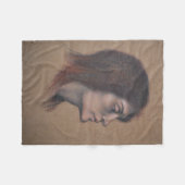 女性頭部の勉強（Evelyn De Morgan著） フリースブランケット (正面(横))