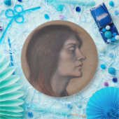 女性頭部の勉強（Evelyn De Morgan著） ペーパープレート (パーティー)