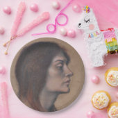 女性頭部の勉強（Evelyn De Morgan著） ペーパープレート (パーティー)