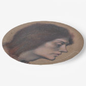 女性頭部の勉強（Evelyn De Morgan著） ペーパープレート (アングル)