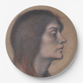 女性頭部の勉強（Evelyn De Morgan著） ペーパープレート