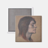 女性頭部の勉強（Evelyn De Morgan著） マグネット (正面/裏面)