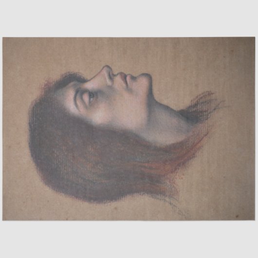 女性頭部の勉強(Evelyn De Morgan著) 薄葉紙 (正面)