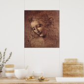 女性頭部 ポスター (キッチン)