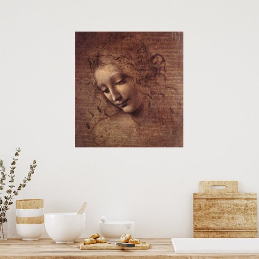 女性頭部 ポスター (キッチン)