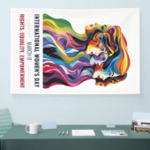 女性顔アート | 女国際的の日 | IWD 横断幕 (トレードショー)