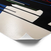 女性顔カラフル表現主義 フォトプリント            (角)