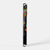 女性顔カラフル表現主義 iPhone 15ケース (右側面)