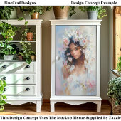 女性顔パステルフラワーズエテリアールCX6Lデコページ 薄葉紙