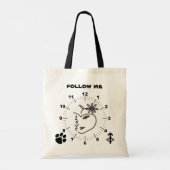 女性顔ポートレート。後を追 トートバッグ (裏面)