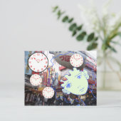 女性顔マンガ漫画 ポストカード (スタンド正面)