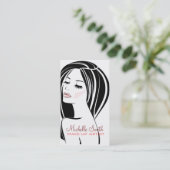 女性顔メイクアップアーティストの名刺 名刺 (スタンド正面)