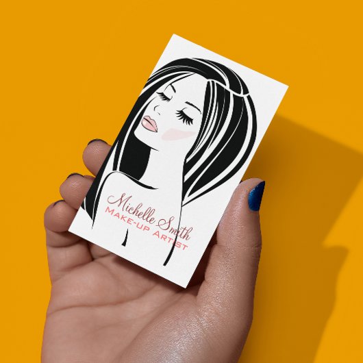 女性顔メイクアップアーティストの名刺 名刺