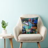 女性顔モダン抽象芸術 クッション (椅子)