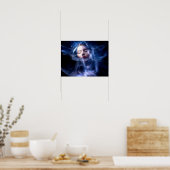 女性顔ラ絵画イト ポスター (キッチン)