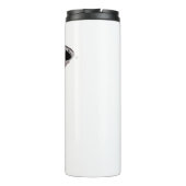 女性顔赤口紅ダークアイドメイクアップアート タンブラー (裏面)