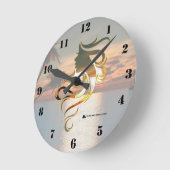 女性顔11パラダイスダーク ラウンド壁時計 (傾斜)