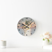 女性顔11パラダイスダーク ラウンド壁時計 (ホーム)