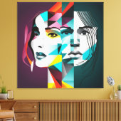 女性顔 キャンバスプリント (インサイチュ (リビング))