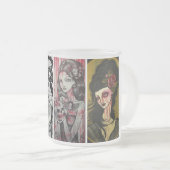 女性顔 フロストグラスマグカップ (正面右)