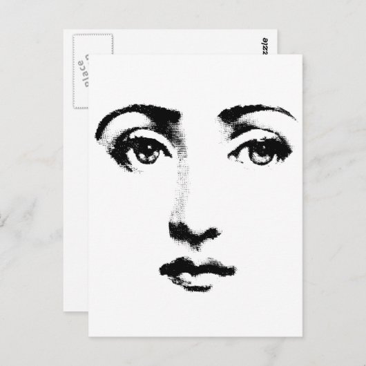 女性顔 ポストカード (正面/裏面)