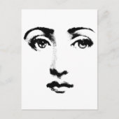 女性顔 ポストカード (正面)