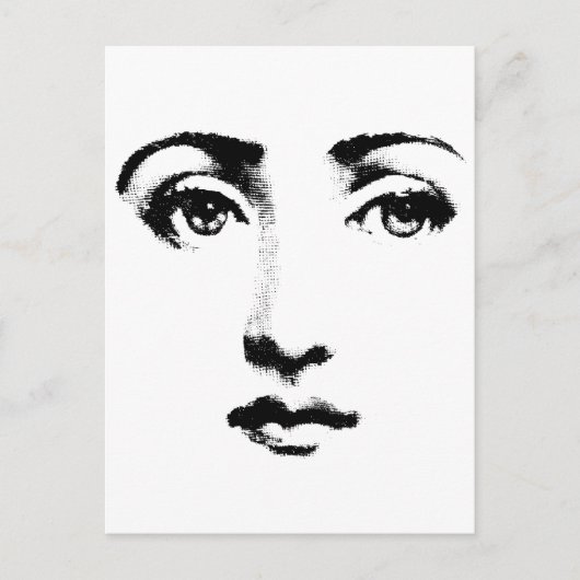女性顔 ポストカード (正面)