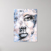 女性顔-抽象芸術アーモダントスタイル絵画ズ キャンバスプリント (正面)