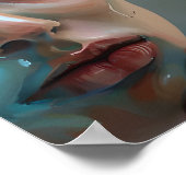 女性顔 | AIで生成されたアートワーク ポスター (角)