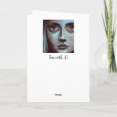 女性顔 | AIで生成されたアート カード (裏面)