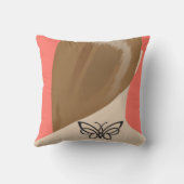 女性首タトゥーアートプリントNo 2/10 クッション (裏面)