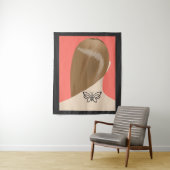 女性首タトゥーアートプリントNo 2/10 タペストリー (インサイチュ)