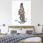 *~*女性馬ビーチAR22水ウマ科の色 キャンバスプリント (インサイチュ (寝室))