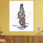 *~*女性馬ビーチAR22水ウマ科の色 キャンバスプリント (インサイチュ (リビング))