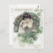 女性馬蹄型忘れシャムロック – Me-Not ポストカード (正面/裏面)