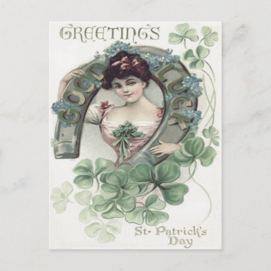 女性馬蹄型忘れシャムロック – Me-Not ポストカード (正面)