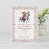 女性騎士中世ルネッサンスブライダルシャワー 招待状 (スタンド正面)