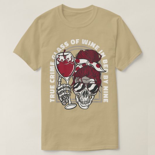 女性骨格スカルアルコールTシャツを飲む Tシャツ (デザイン正面)