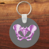 女性骨盤(紫) キーホルダー (正面)