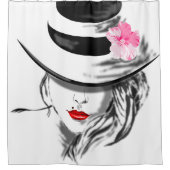 女性魅力的シャワーカーテン シャワーカーテン (正面)