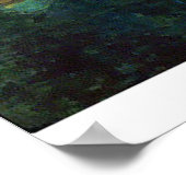 女性魚釣りバイクロードモネ ポスター (角)