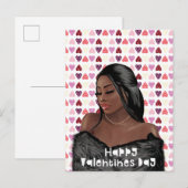 女性黒人歴史バレンタインデー ポストカード (正面/裏面)