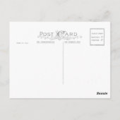 女性1月Vermeerのバランスの郵便はがきを握っている ポストカード (裏面)