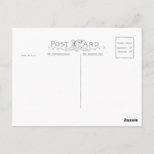 女性1月Vermeerのバランスの郵便はがきを握っている ポストカード (裏面)