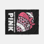 女性10月We衣服ピンクサッカー乳癌 フリースブランケット (正面(横))