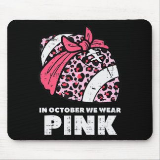 女性10月We衣服ピンクサッカー乳癌 マウスパッド