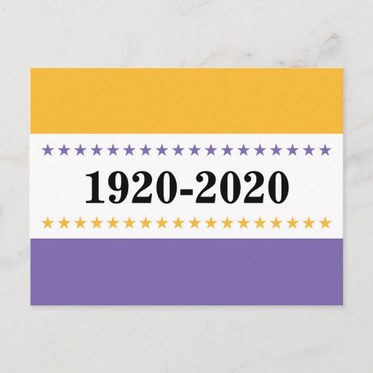 女性100歳への参政権の勝利の国旗の投票 ポストカード (正面)