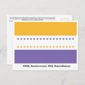 女性100歳への参政権の勝利の国旗の投票 ポストカード (正面/裏面)