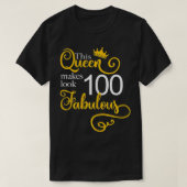 女性100th誕生日パーティギフトアイディアおばあちゃん10 tシャツ (デザイン正面)